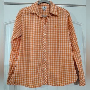 Lily Pulitzer Vintage Gingham Plaid Long Sleeve Button Down Shirt